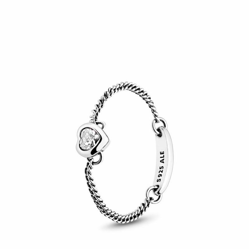 Pandora Australia Spirited Heart Stackable Ring - Sterling Silver | NWMXEG354